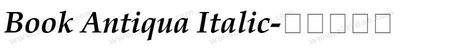 Book Antiqua Italic字体转换